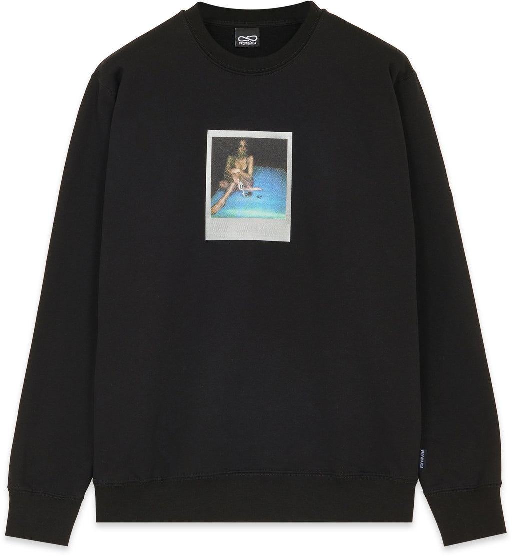 Propaganda Felpa Swan Crewneck Nero Uomo - 1