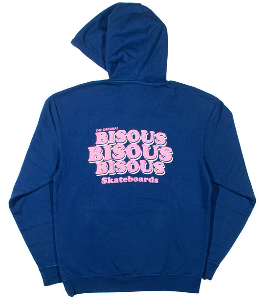 Bisous Felpa Grease Hoodie Navy Uomo Blue