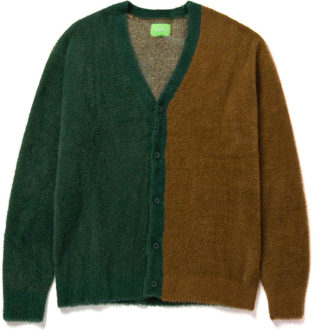 Huf Maglione Feels Good Cardigan Brown Multicolore Uomo - 2