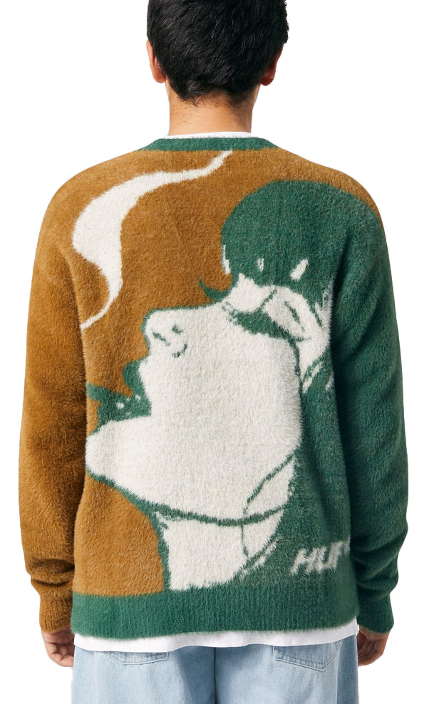 Huf Maglione Feels Good Cardigan Brown Multicolore Uomo - 4