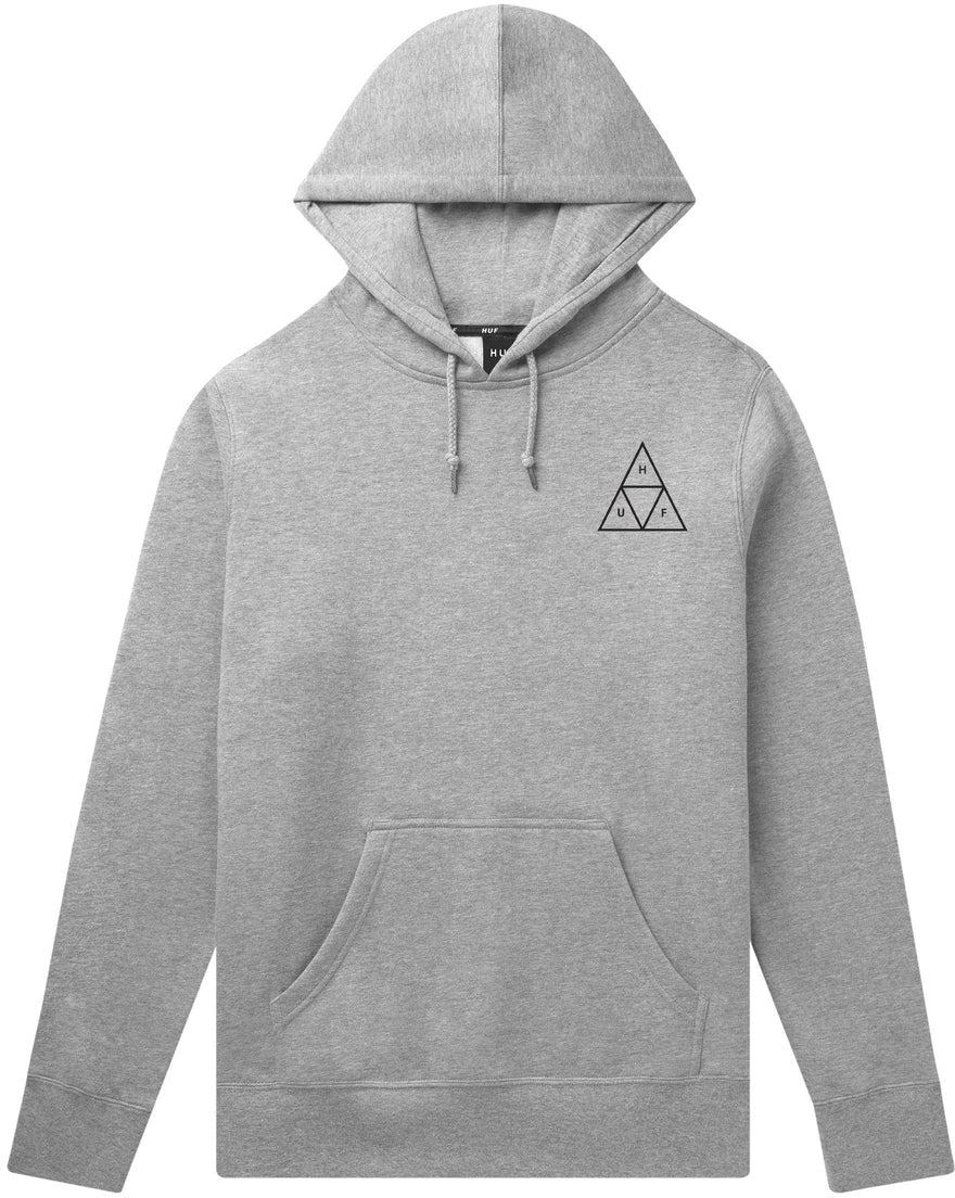 Huf Felpa Essentials Triple Triangle Hoodie Athletich Eather Grigio Uomo - 2