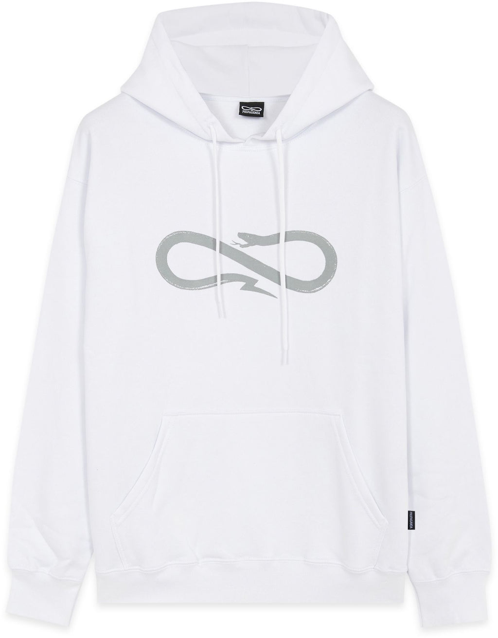 Propaganda Felpa Hoodie Logo White Bianco Uomo - 1