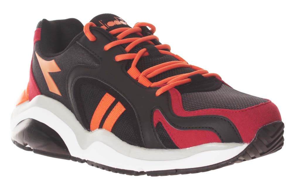 Diadora Scarpe Whizz 370 Black Orange Peel Nero Uomo - 3