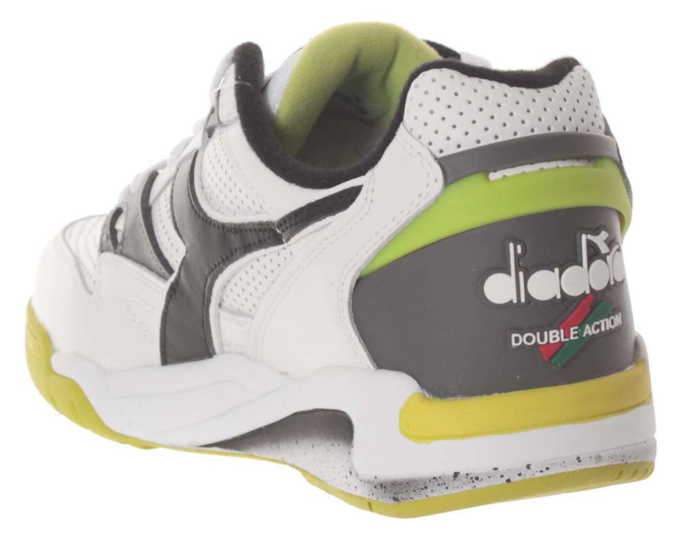 Diadora Scarpe Rebound Ace White Black Lime Punch Bianco Uomo - 4