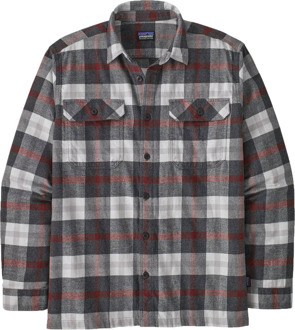Patagonia camicia M's L/s Organic Cotton Mw Fjord Flannel Shirt Ink Black