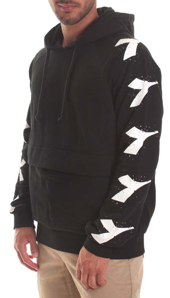 Diadora Felpa Hoodie One Black Nero Uomo - 4