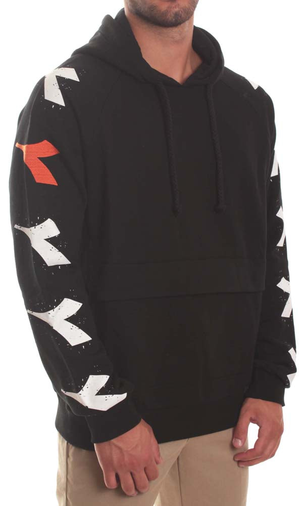 Diadora Felpa Hoodie One Black Nero Uomo - 5
