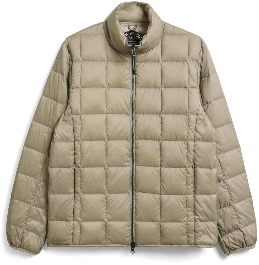 Taion Giacca Hi Neck W-zip Down Jacket Beige Uomo - 1
