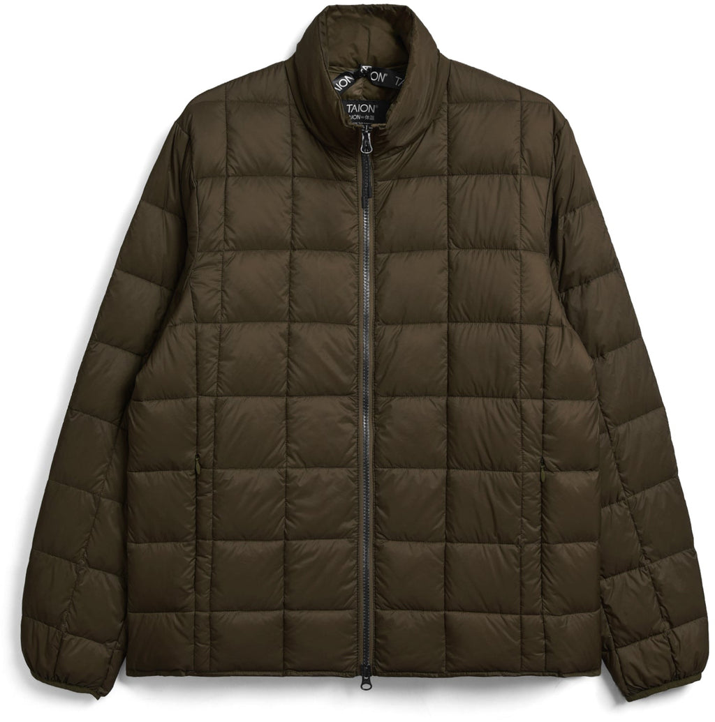 Taion Giacca Hi Neck W-zip Down Jacket Choco Marrone Uomo - 1