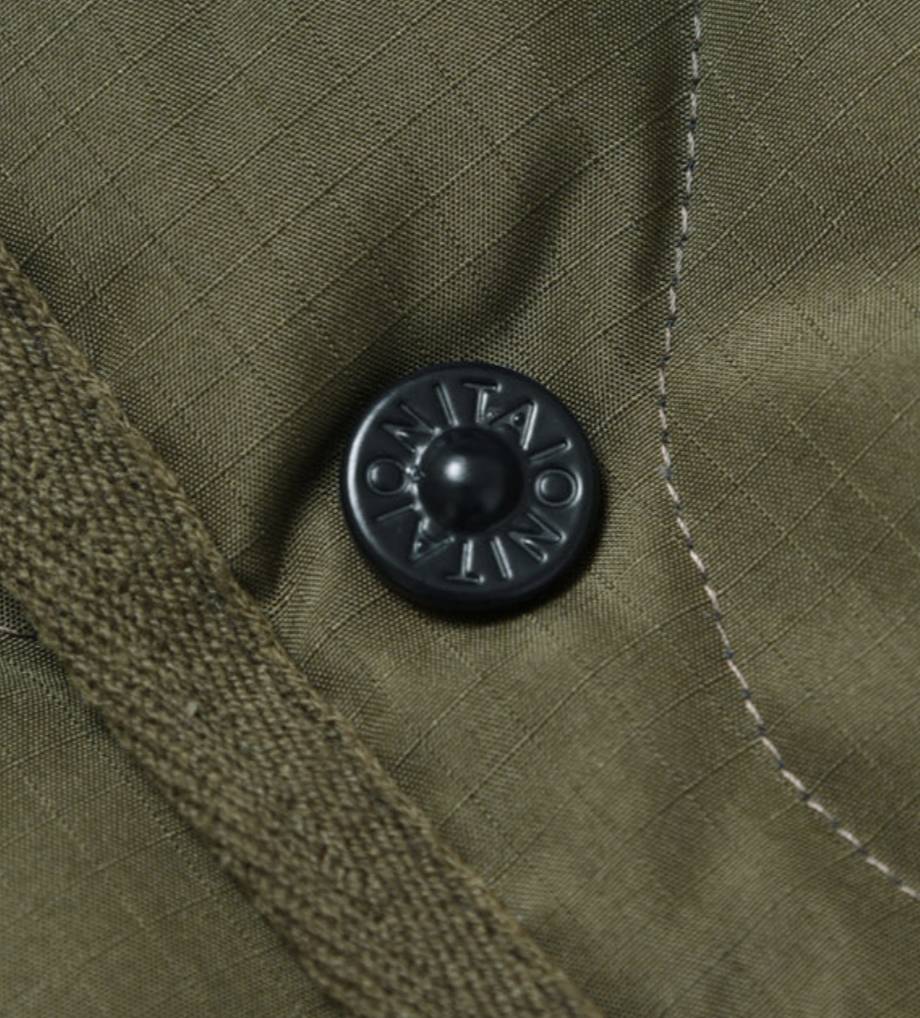 Taion Poncho Military Poncho Olive Cream Verde Uomo - 3