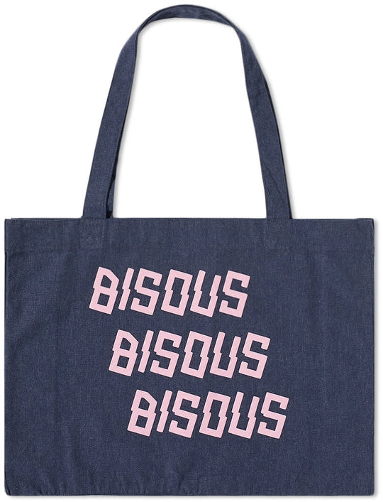 Bisous Borsa Tote Bag Bisous X3 Denim Special_unisex Blue