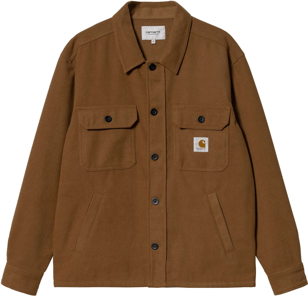 Carhartt Wip Camicia Wiston Shirt Jacket Hamilton Brown Marrone Uomo - 1