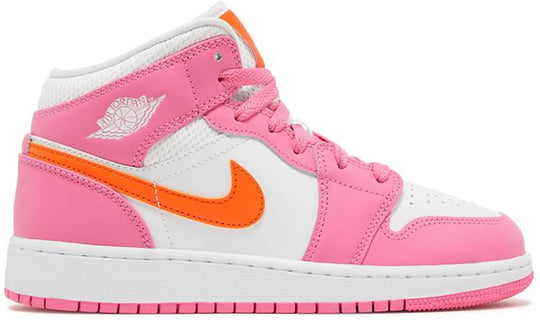 Jordan 1 Mid Pinksicle Safety Orange Gs Donna Rosa
