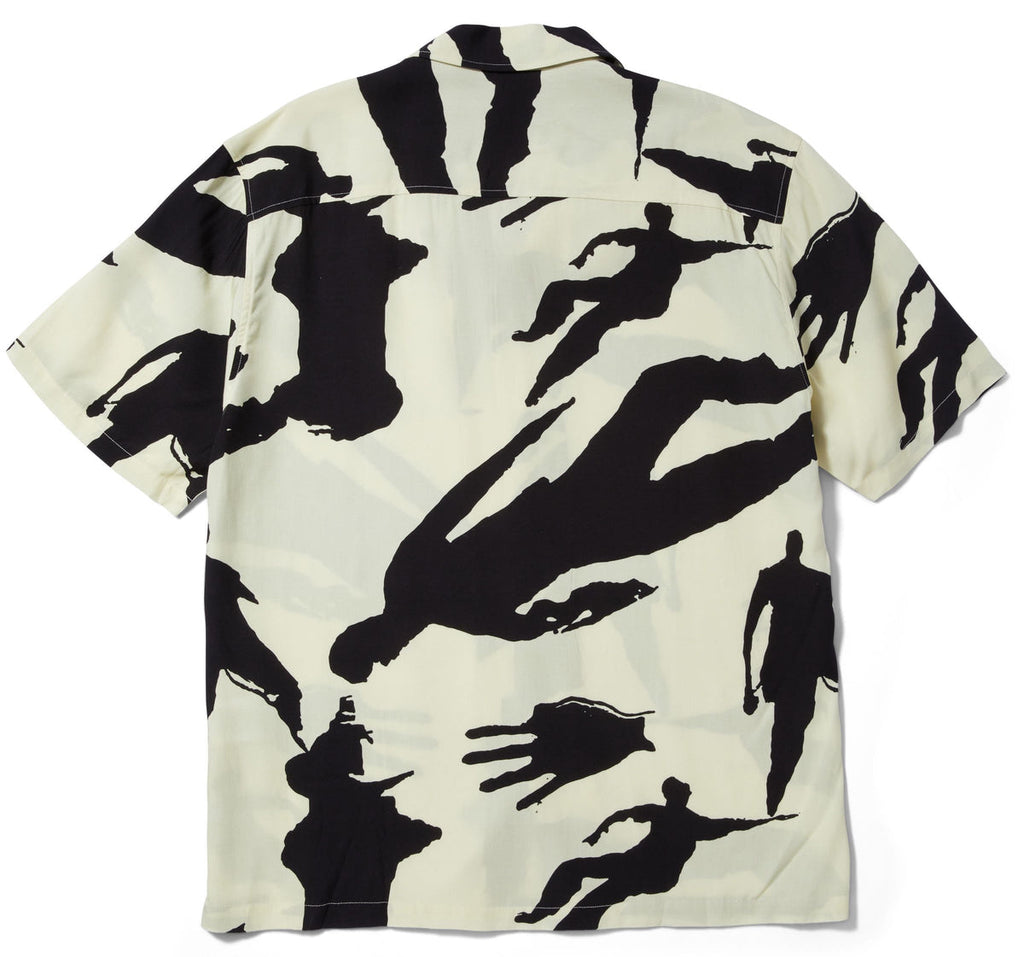 Huf X Chocolate Camicia Silhouette S/s Rayon Top Butter Multicolore Uomo - 2