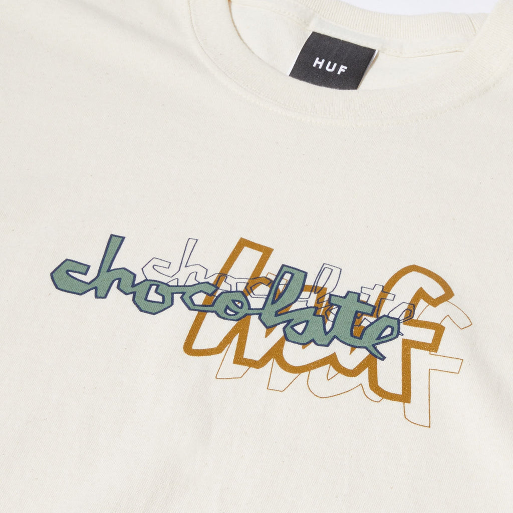 Huf X Chocolate T-shirt Carson S/s Tee Natural Beige Uomo - 2