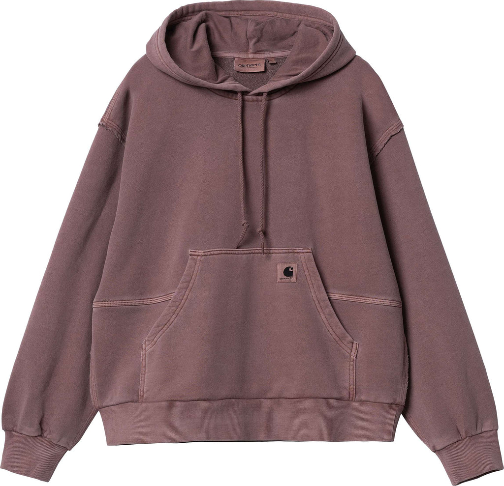 Carhartt Wip Felpa W Hooded Tacoma Sweat Lupinus Garment Dyed Rosa Donna - 1