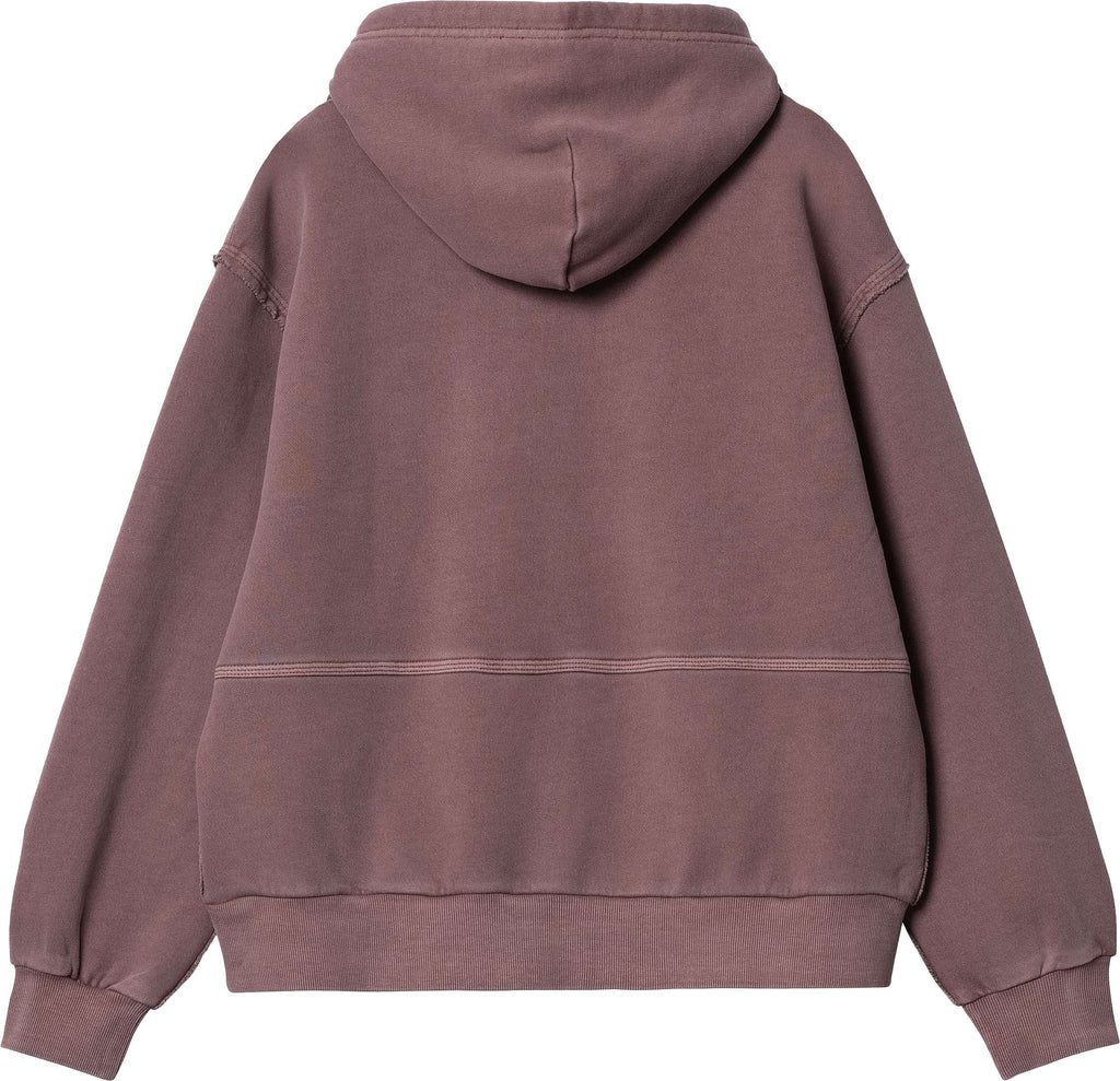 Carhartt Wip Felpa W Hooded Tacoma Sweat Lupinus Garment Dyed Rosa Donna - 2