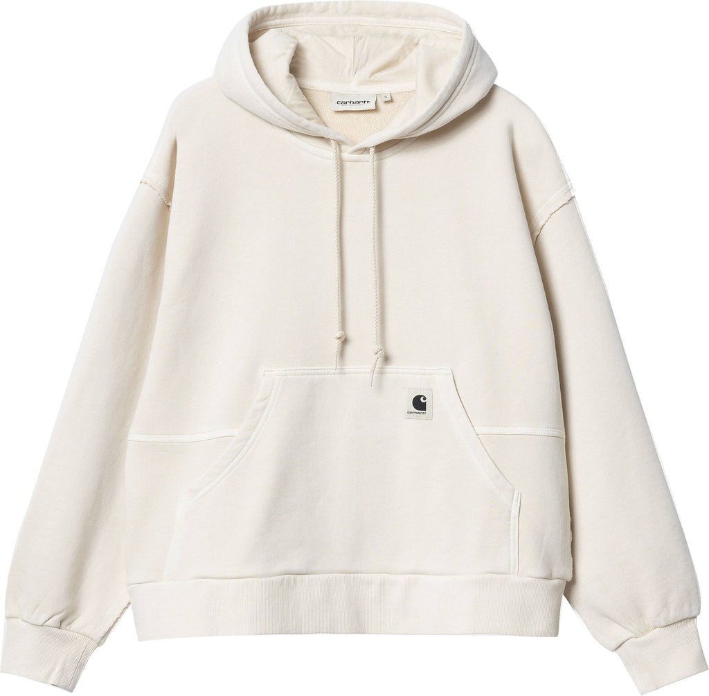 Carhartt Wip Felpa W Hooded Tacoma Sweat Natural Garment Dyed Bianco Donna - 1