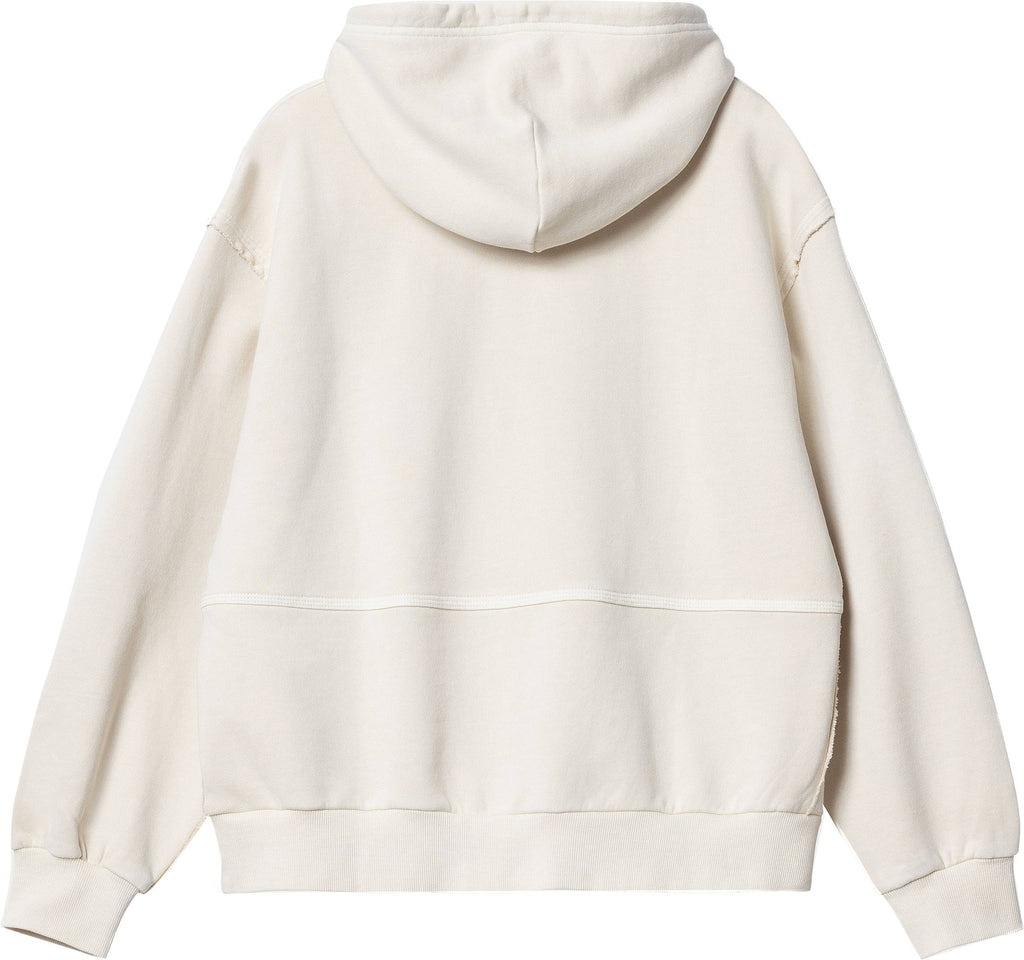 Carhartt Wip Felpa W Hooded Tacoma Sweat Natural Garment Dyed Bianco Donna - 2