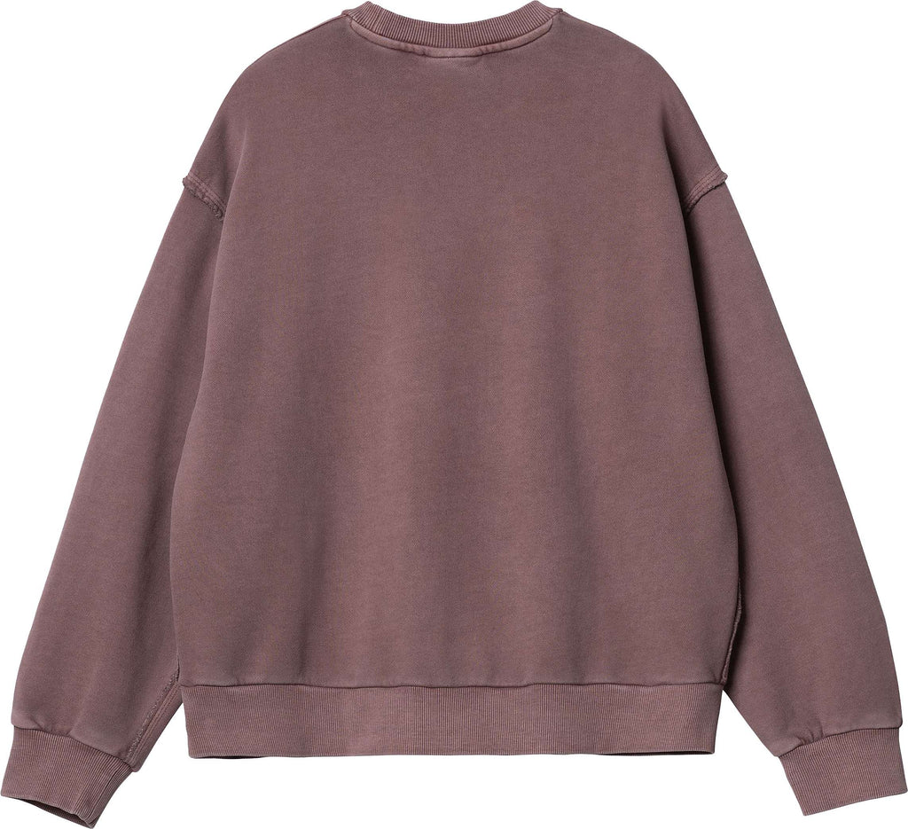 Carhartt Wip Felpa W Tacoma Sweat Lupinus Garment Dyed Rosa Donna - 2