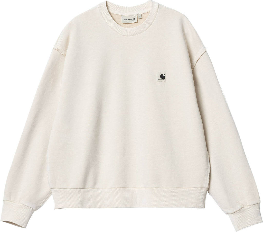 Carhartt Wip Felpa W Tacoma Sweat Natural Garment Dyed Bianco Donna - 1