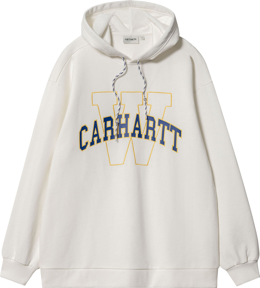 Carhartt Wip Felpa W Hooded Grand Locker Sweat Wax Bianco Donna - 1