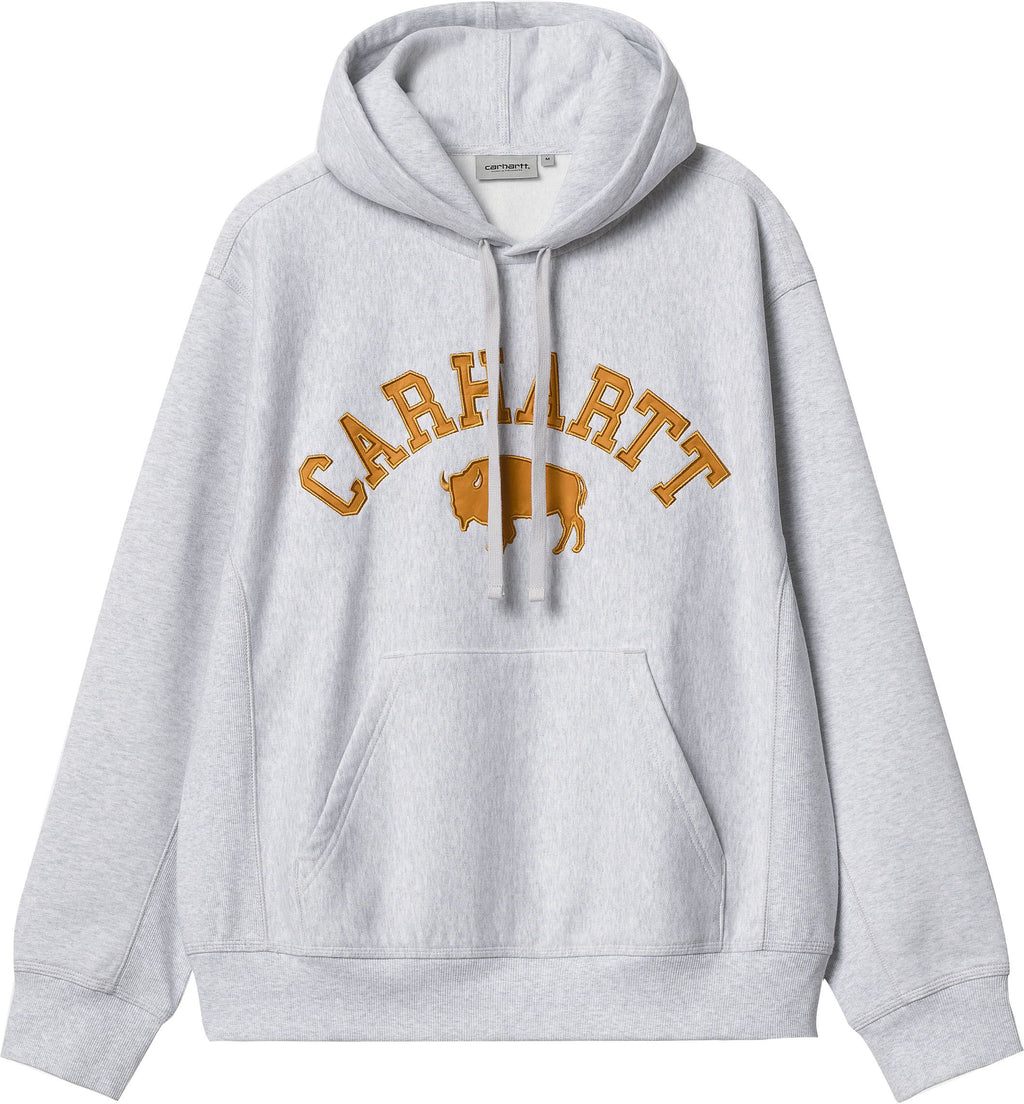 Carhartt Wip Felpa Hooded Locker Sweat Ash Heather Grigio Uomo - 1