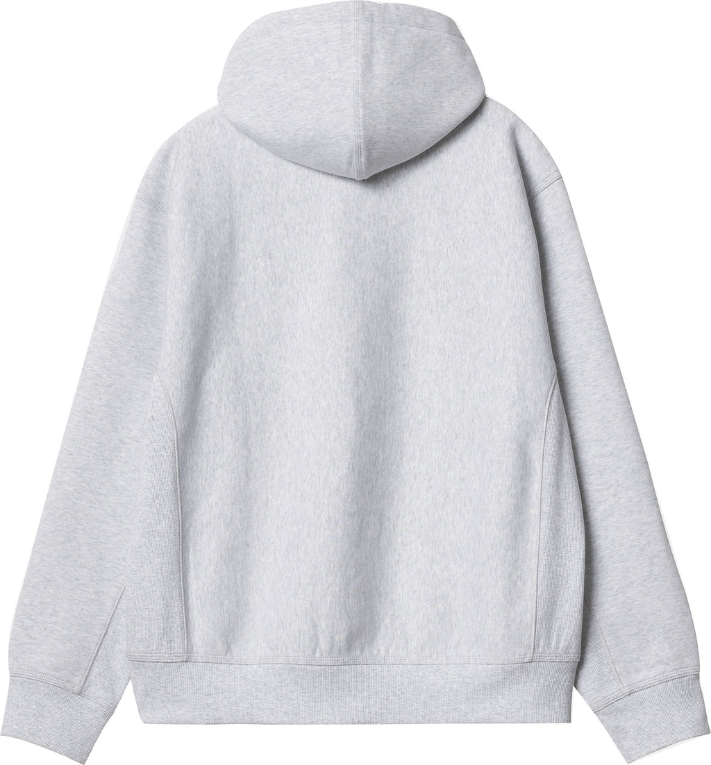 Carhartt Wip Felpa Hooded Locker Sweat Ash Heather Grigio Uomo - 3