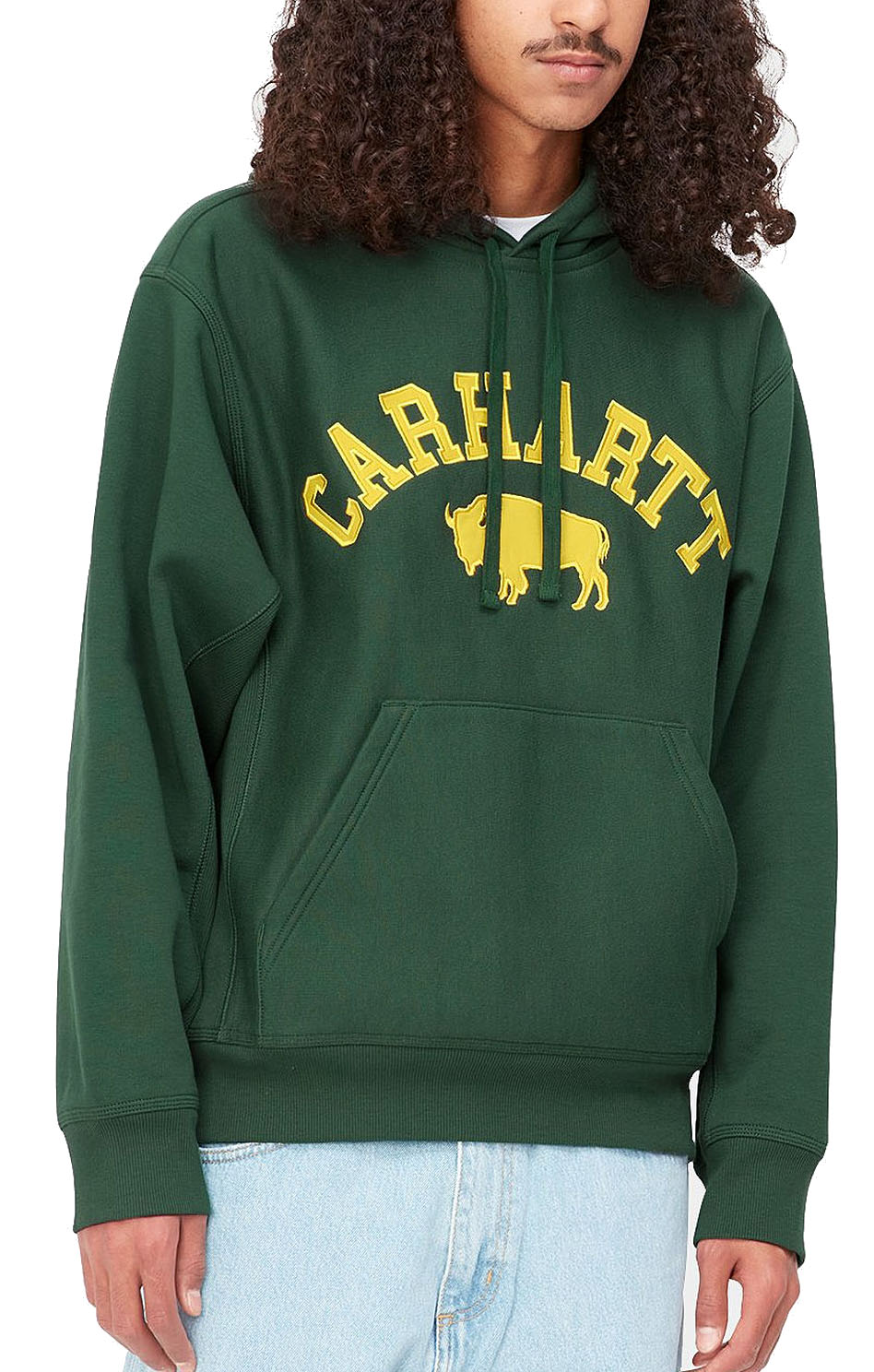 Carhartt Wip Felpa Hooded Locker Sweat Treehouse Verde Uomo - 3