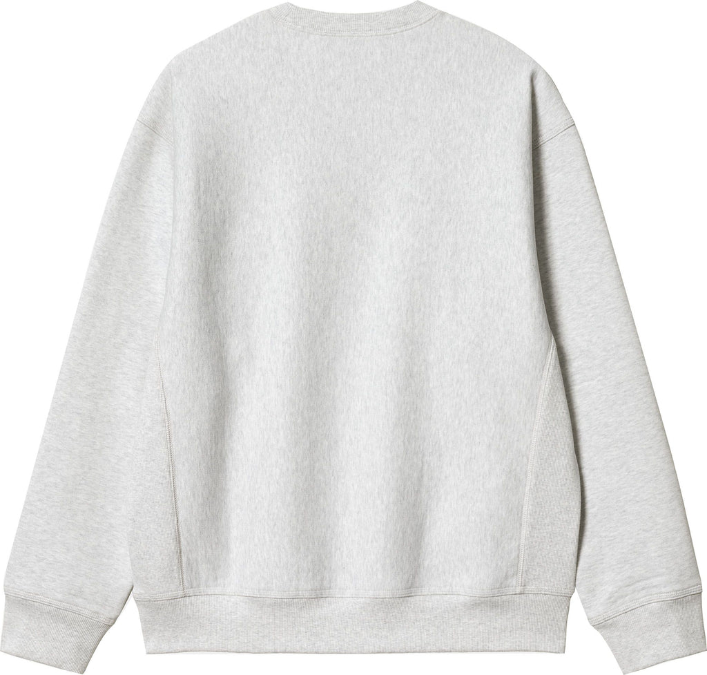 Carhartt Wip Felpa Locker Sweat Ash Heather Grigio Uomo - 2