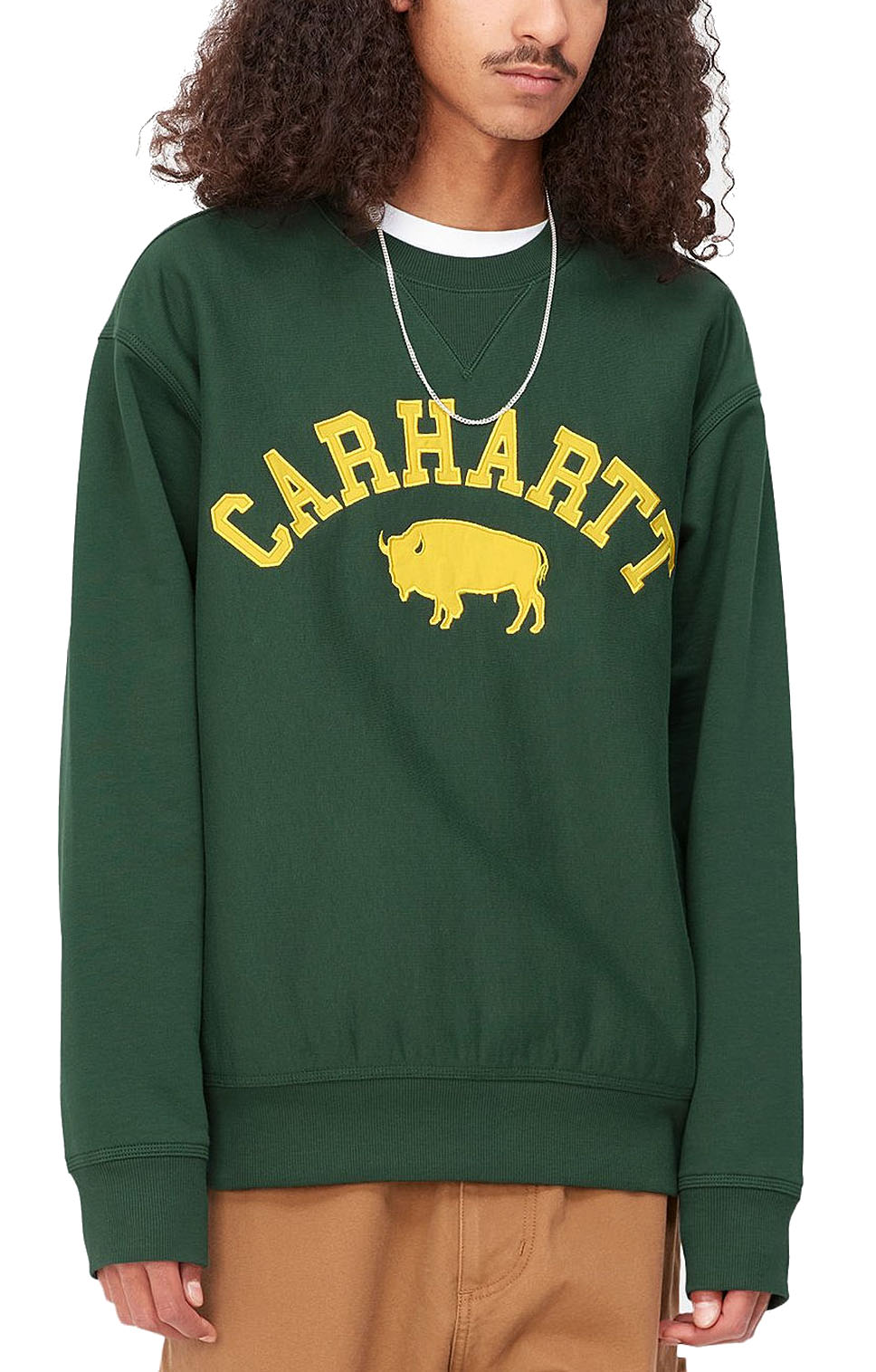 Carhartt Wip Felpa Locker Sweat Treehouse Verde Uomo - 3