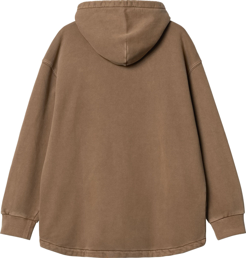 Carhartt Wip Felpa Hooded Arling Sweat Tamarind Garment Dyed Marrone Uomo - 2