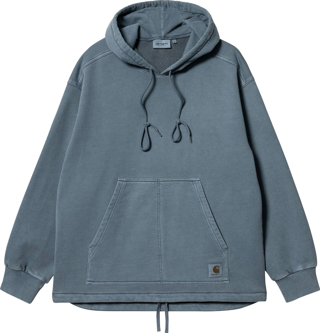 Carhartt Wip Felpa Hooded Arling Sweat Storm Blue Garment Dyed Uomo - 1