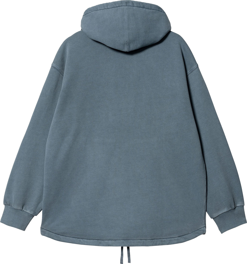 Carhartt Wip Felpa Hooded Arling Sweat Storm Blue Garment Dyed Uomo - 2