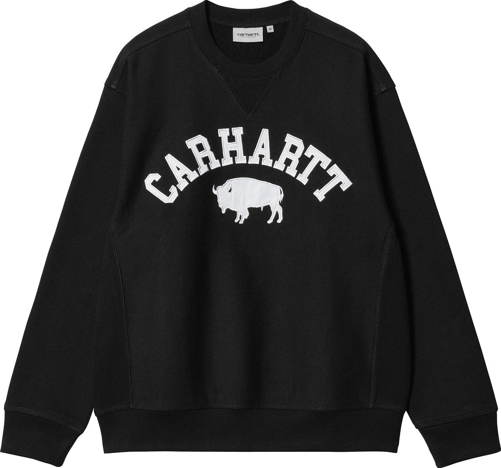 Carhartt Wip Felpa Locker Sweat Black White Nero Uomo - 1