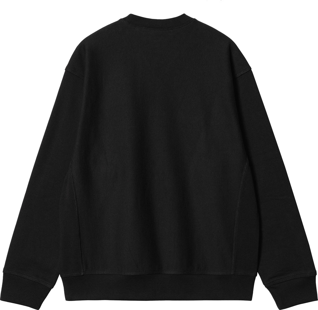 Carhartt Wip Felpa Locker Sweat Black White Nero Uomo - 2