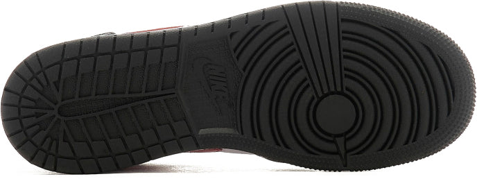 Jordan Air 1 Mid Black Fire Red Gs Rosso Donna - 4