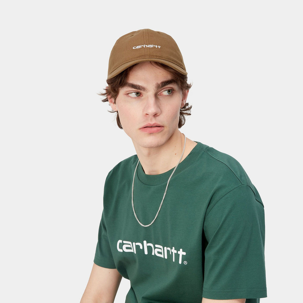 Carhartt Wip Cappello Canvas Script Cap Tamarind White Marrone Uomo - 2