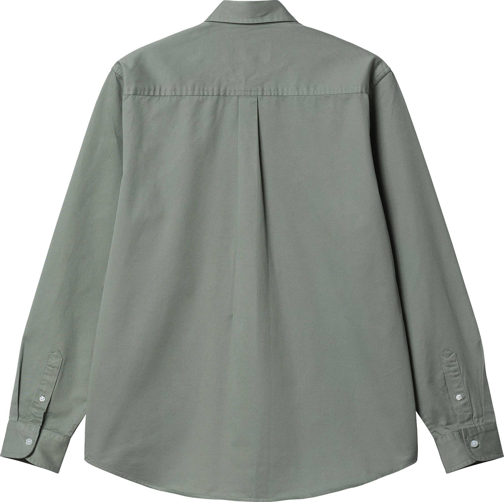 Carhartt Wip Camicia L/s Madison Shirt Yucca White Verde Uomo - 2