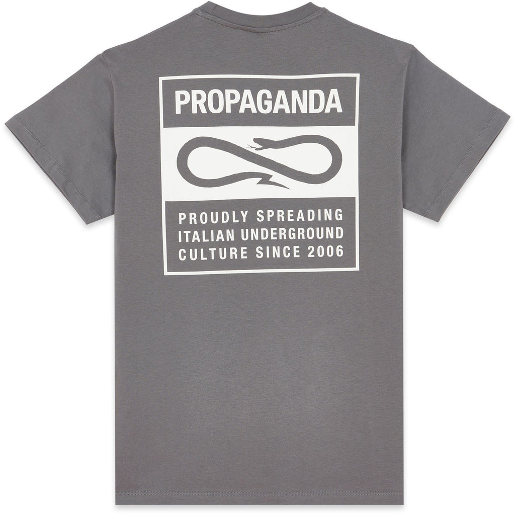 Propaganda T-shirt Label Tee Grey Grigio Uomo - 1