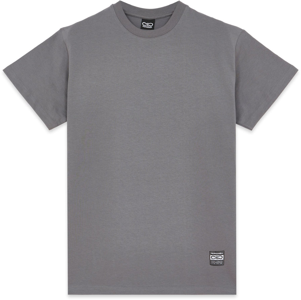 Propaganda T-shirt Label Tee Grey Grigio Uomo - 2