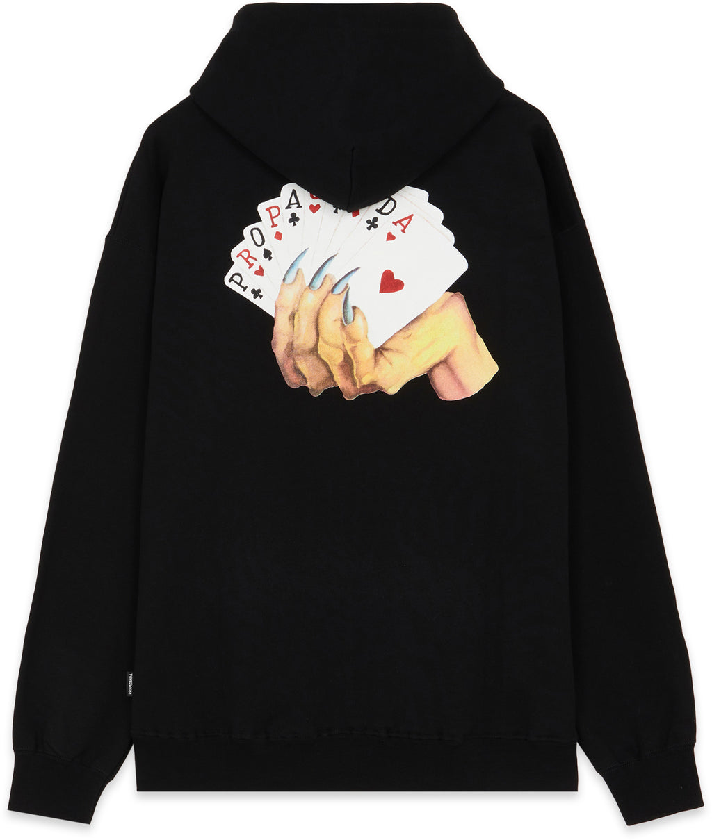 Propaganda Felpa Royal Flush Hoodie Black Nero Uomo - 1