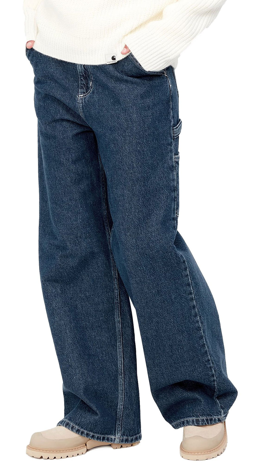 Carhartt Wip Carhartt Jeans W Jens Pant Organic Cotton Blue Stone Washed Donna - 3