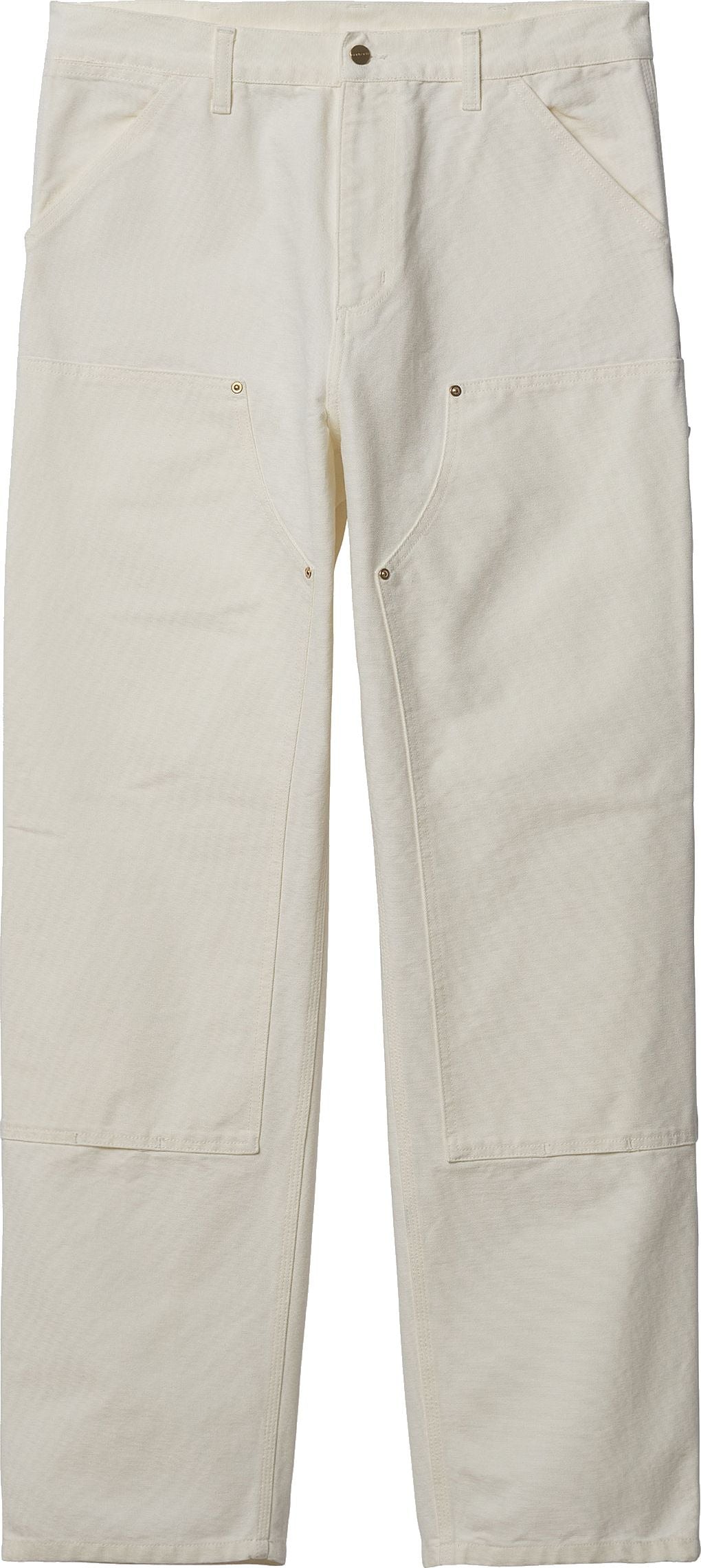 Carhartt Wip Carhartt Jeans Double Knee Pant Organic Cotton Wax Stone Washed Bianco Uomo - 1