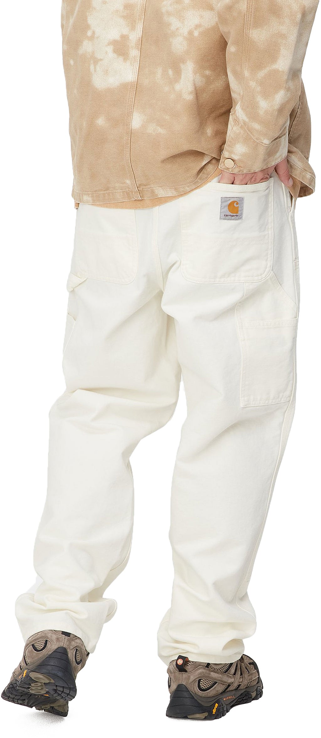 Carhartt Wip Carhartt Jeans Double Knee Pant Organic Cotton Wax Stone Washed Bianco Uomo - 3
