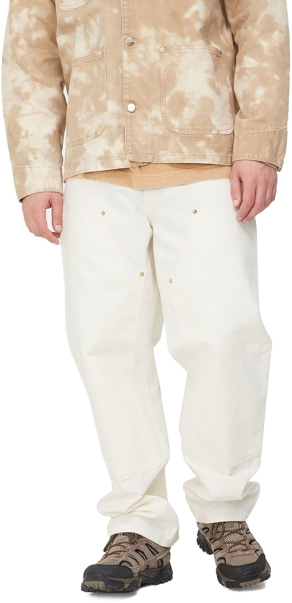 Carhartt Wip Carhartt Jeans Double Knee Pant Organic Cotton Wax Stone Washed Bianco Uomo - 4