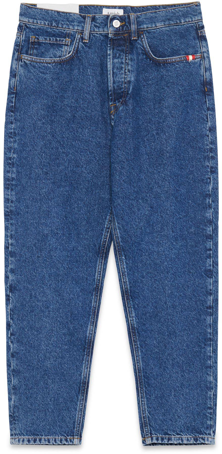 Amish Jeans Jeremiah Denim Stone Wash Blue Uomo - 1