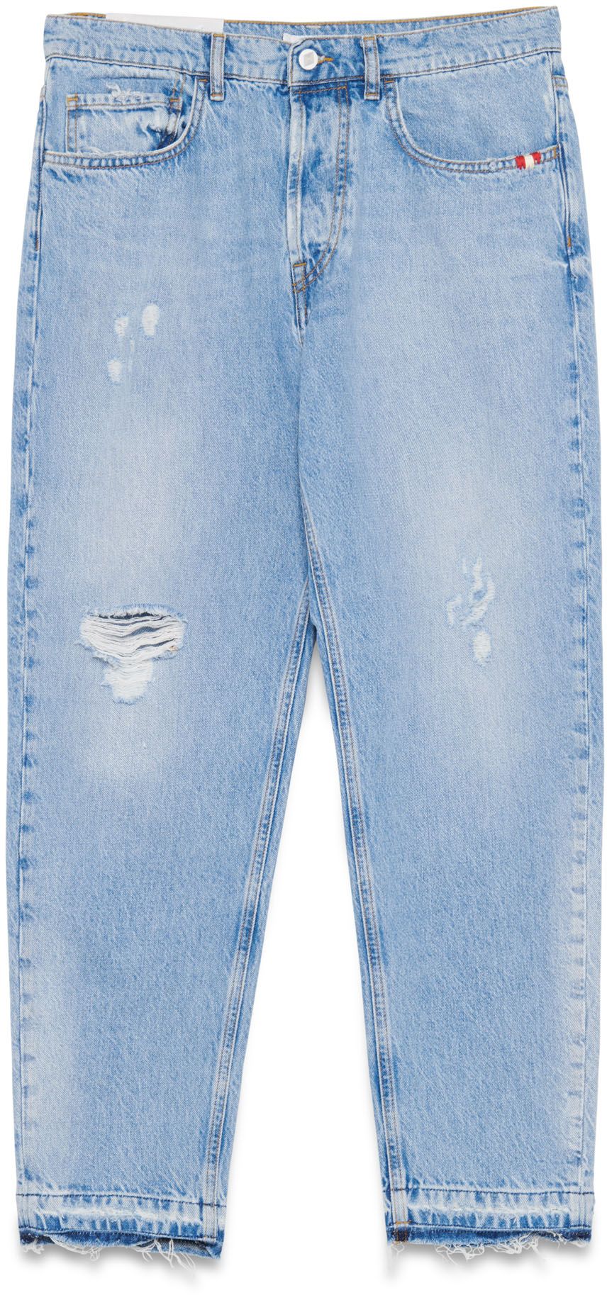 Amish Jeans Jeremiah Recycled Denim Lajolla Blue Uomo - 1