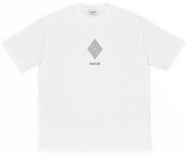 Amish t-shirt Jersey Logo ecru white