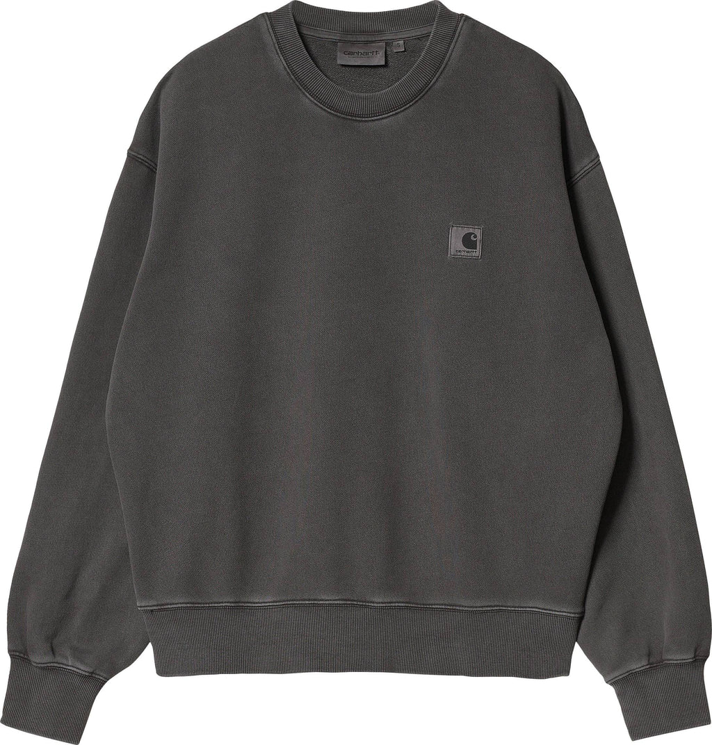 Carhartt Wip Felpa W Nelson Sweat Black Garment Dyed Nero Donna - 1